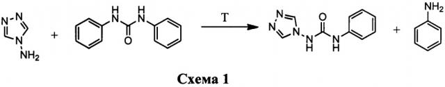 Способ получения 1-фенил-3-(4н-1,2,4-триазол-4-ил)мочевины (патент 2641109)