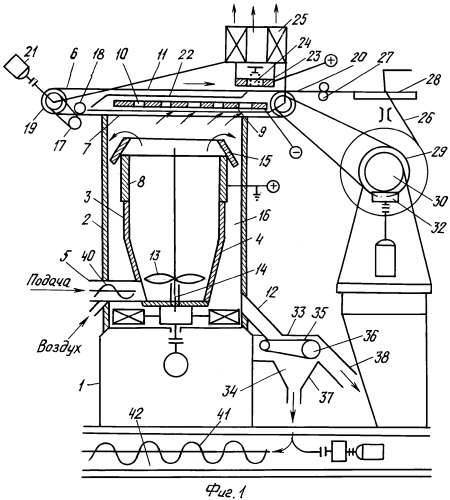 Электростатический сепаратор для отделения частиц твердых материалов, различающихся по их удельному весу (патент 2273525)