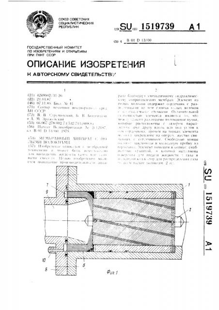 Мембранный аппарат с полыми волокнами (патент 1519739)