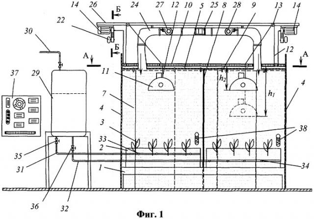 Вегетационная установка (патент 2303346)