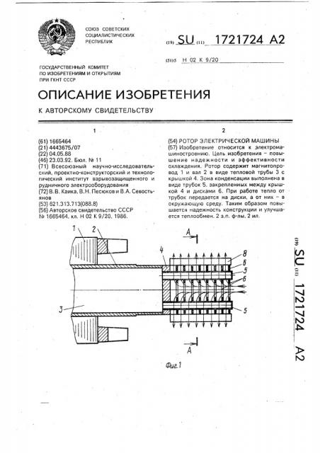 Ротор электрической машины (патент 1721724)
