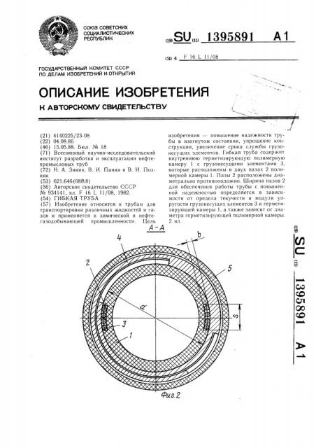 Гибкая труба (патент 1395891)