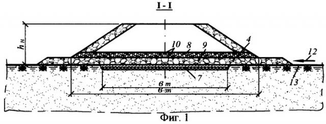 Дорожная насыпь с дренирующей прорезью (патент 2245965)