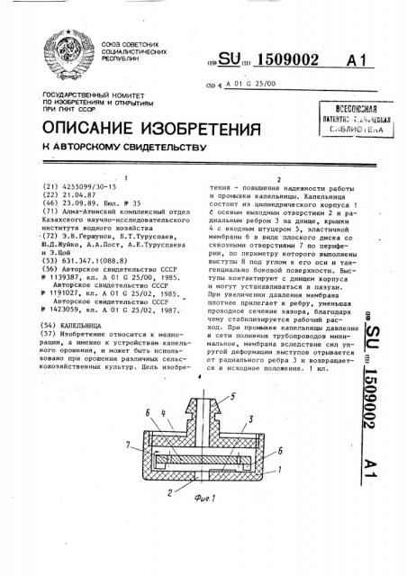 Капельница (патент 1509002)
