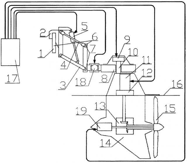 Подвесной поверхностный привод судна (патент 2628039)