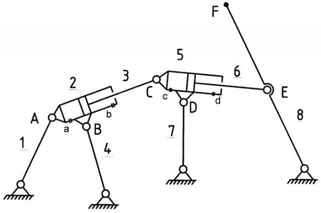 Рычажный механизм с двойным приводом (патент 2440525)