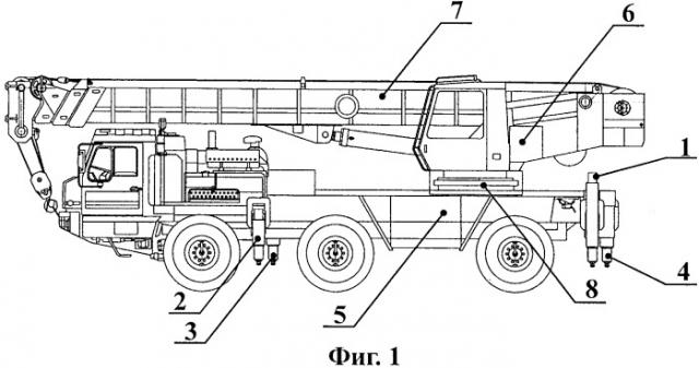 Автомобильный кран (патент 2341444)