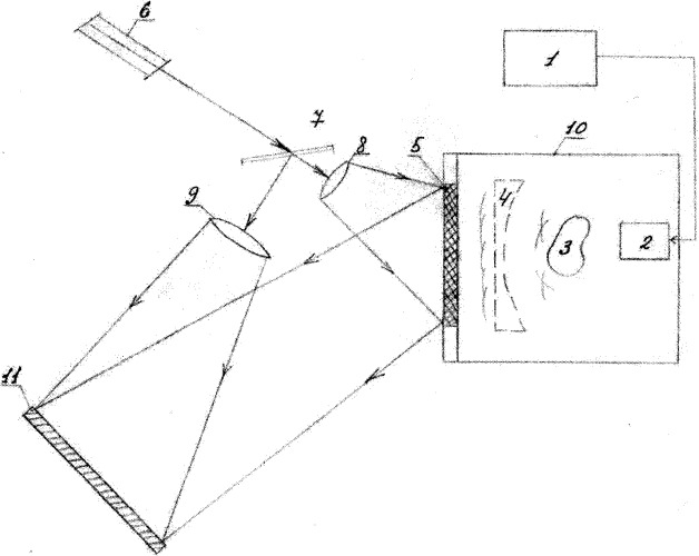 Устройство для визуализации акустического поля в оптически отражающей упругой поверхности (патент 2505806)